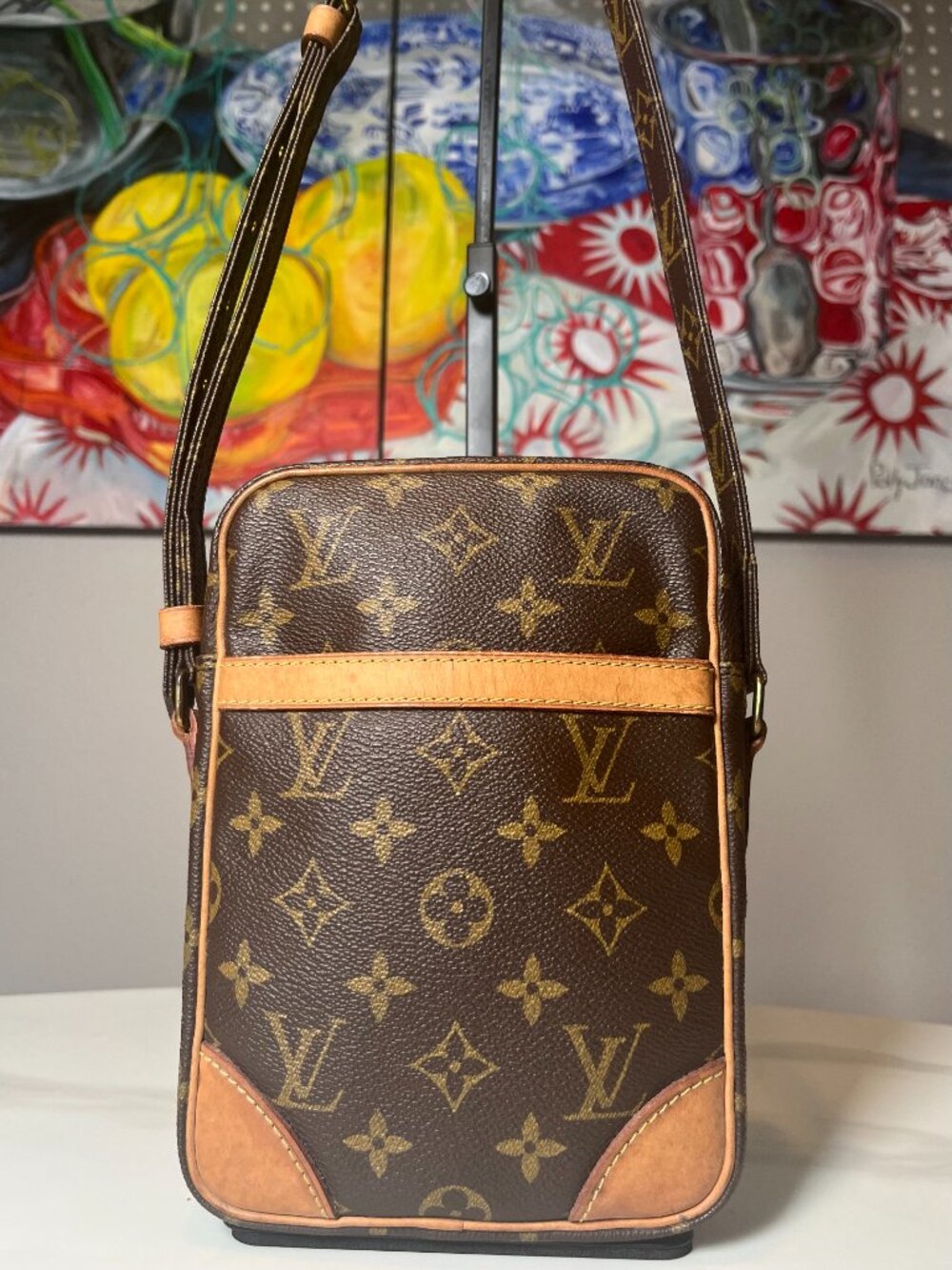 Louis Vuitton Vintage Danube PM Monogram Vintage Crossbody Bag France 1986